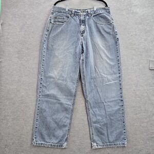 VINTAGE Anchor Blue Men Jeans 34X32 Light Blue Denim‎ Grunge Baggy Skater Y2K